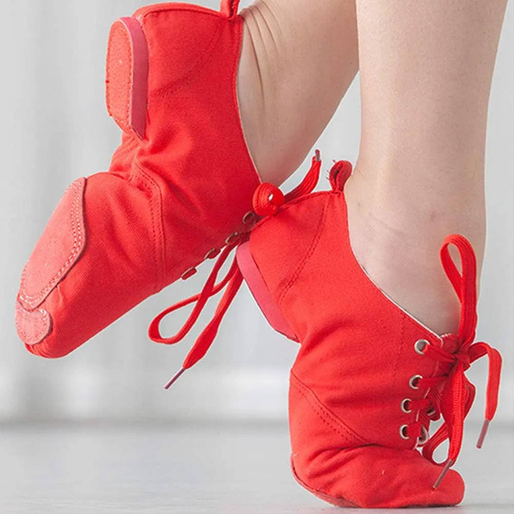 JUODVMP Women's Breathable Canvas Jazz Dance Shoes Lady Latin Yoga Ballroom Dance Shoes,Model TJDBFBJS