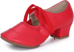 JUODVMP Women's Latin Dance Shoes Professional Practice Ballroom Square Dance Shoes for Women,Model YMJ215
