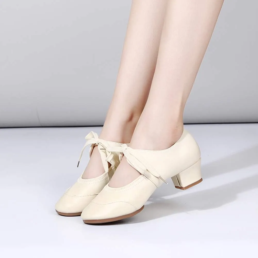 JUODVMP Women's Latin Dance Shoes Professional Practice Ballroom Square Dance Shoes for Women,Model YMJ215