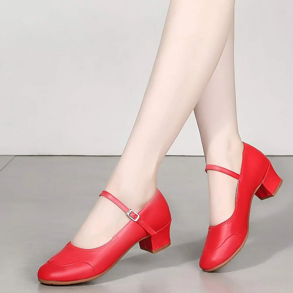 JUODVMP Women's Latin Dance Shoes Professional Practice Ballroom Square Dance Shoes for Women,Model YMJ215