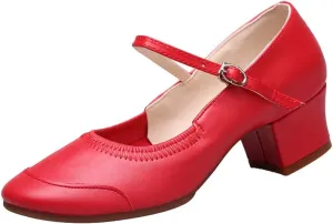 JUODVMP Women's Latin Dance Shoes Professional Practice Ballroom Square Dance Shoes for Women,Model YMJ215