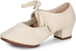 JUODVMP Women's Latin Dance Shoes Professional Practice Ballroom Square Dance Shoes for Women,Model YMJ215