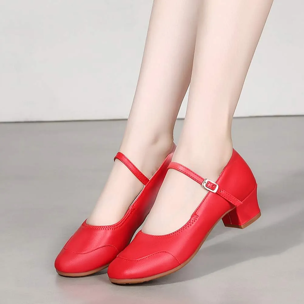 JUODVMP Women's Latin Dance Shoes Professional Practice Ballroom Square Dance Shoes for Women,Model YMJ215