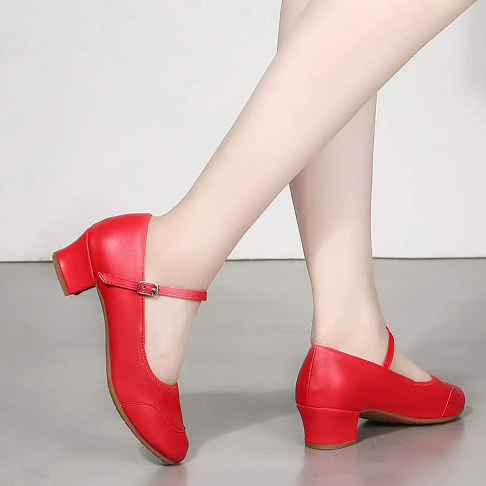 JUODVMP Women's Latin Dance Shoes Professional Practice Ballroom Square Dance Shoes for Women,Model YMJ215