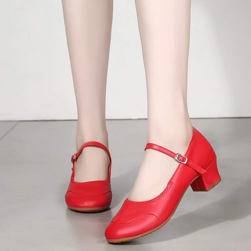 JUODVMP Women's Latin Dance Shoes Professional Practice Ballroom Square Dance Shoes for Women,Model YMJ215