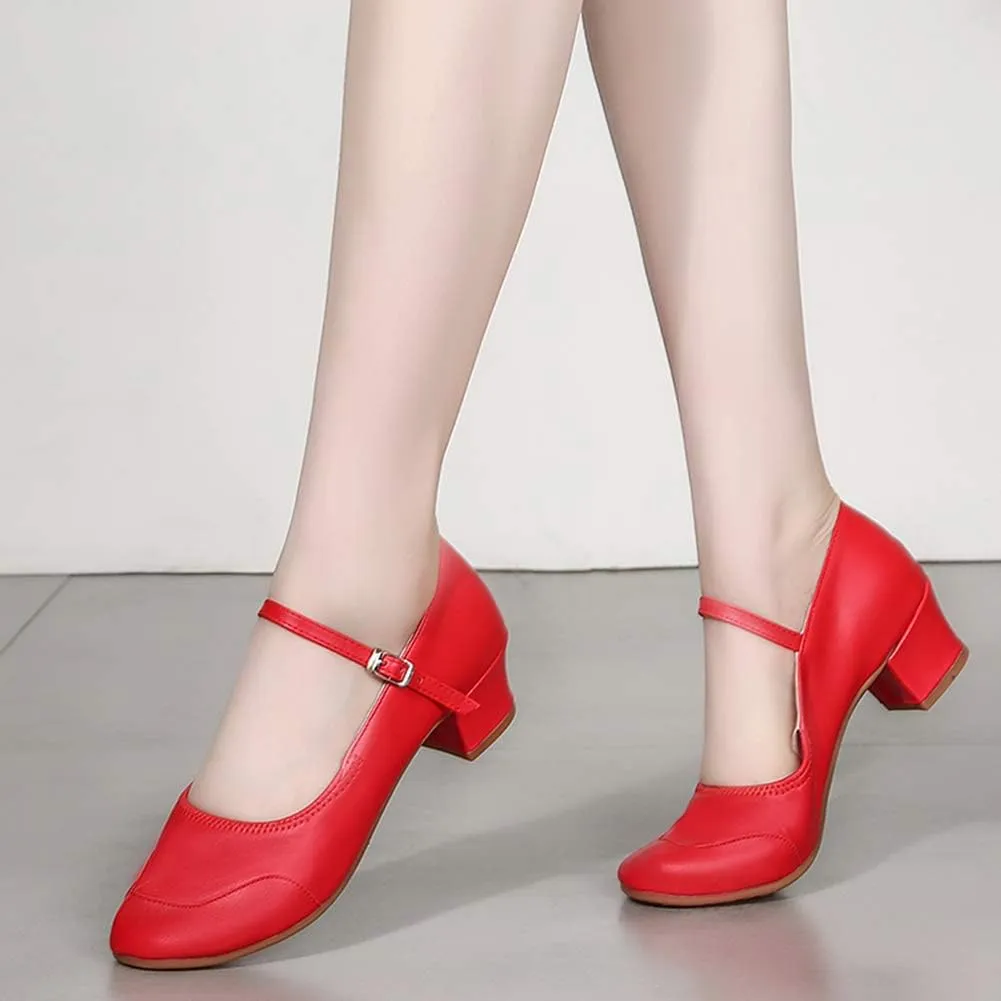 JUODVMP Women's Latin Dance Shoes Professional Practice Ballroom Square Dance Shoes for Women,Model YMJ215