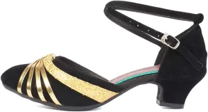 JUODVMP Women's Standard Latin Dance Shoes Professional Ballroom Performance Character Wedding Shoes for Women,DYBJ