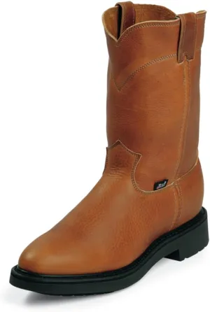 Justin Mens Dbl Cmfrt 10in PullOn Work Boot