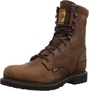 Justin Original Work Men's Wyoming Waterproof Steel Toe Work Boots Brown 10 D