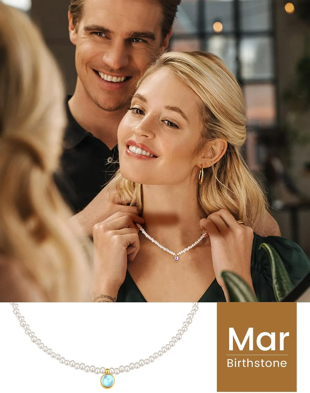 KeyStyle Baroque Pearl Necklace for Women, Birthstone Choker 4/5 MM Dainty Imitation Pearl Necklaces Wedding Pearl Chokers Delicate Jewelry for Women Simple Bridesmaid Jewelry Gifts