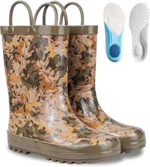 Kids Rain Boots with Cotton Lining, Rubber Construction, Prints for Comfort and Style