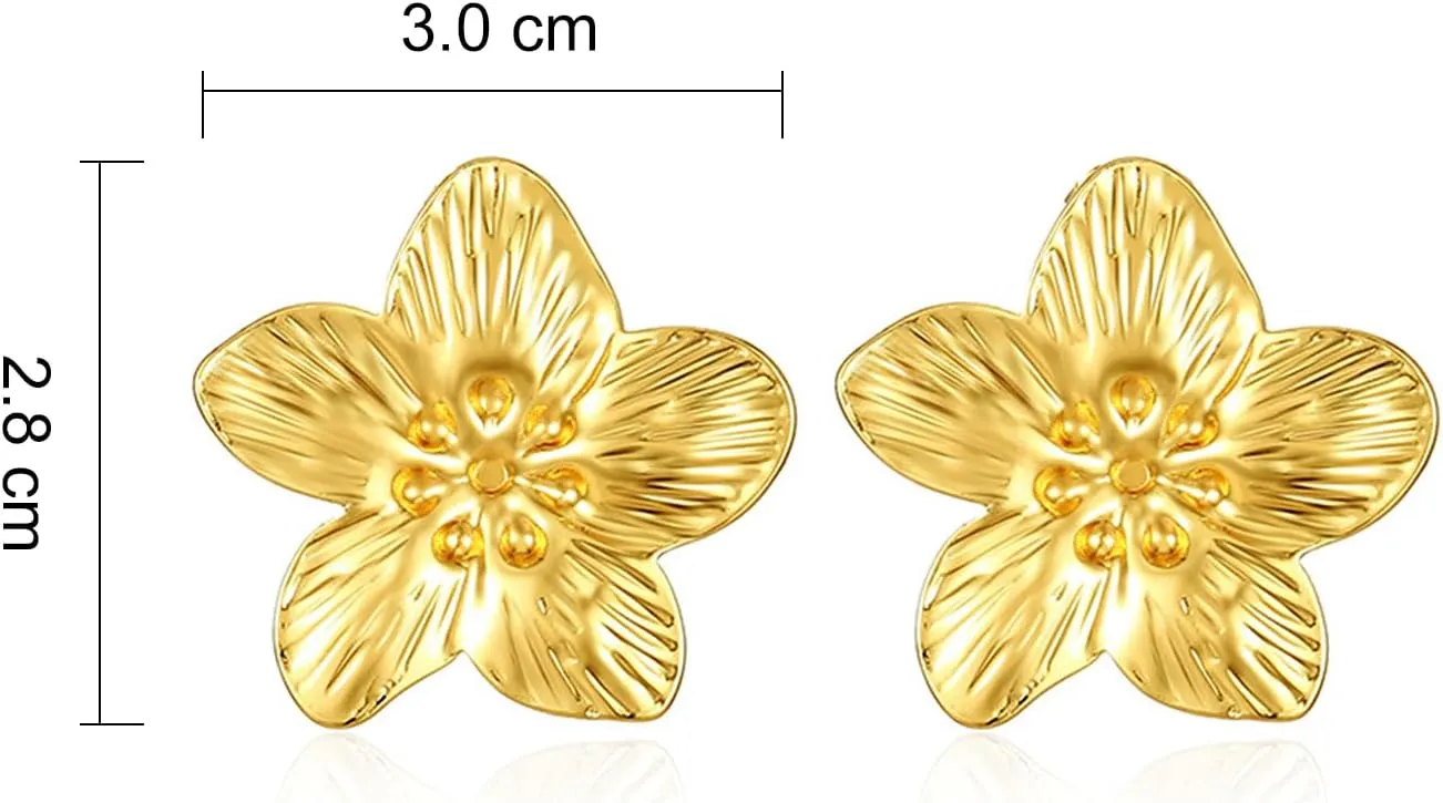 KOMI Women's Gold Studs Earrings 14K Gold Plated Dainty Studs Earring Stainless Steel Hypoallergenic Earrings for Women Gifts