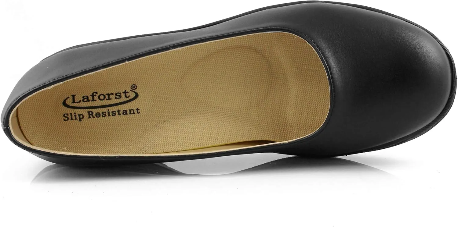 Laforst Darling Manmade Upper Nonslip Waitress Server Fashion Slip On Shoes