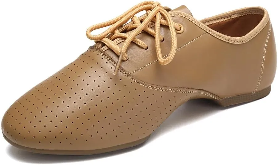 Latin Dance Practice Shoes for Women Closed Toe Lace-up Modern Salsa Tango Standard Dancing Shoes,Model RY-ZPJS-0.39" heel