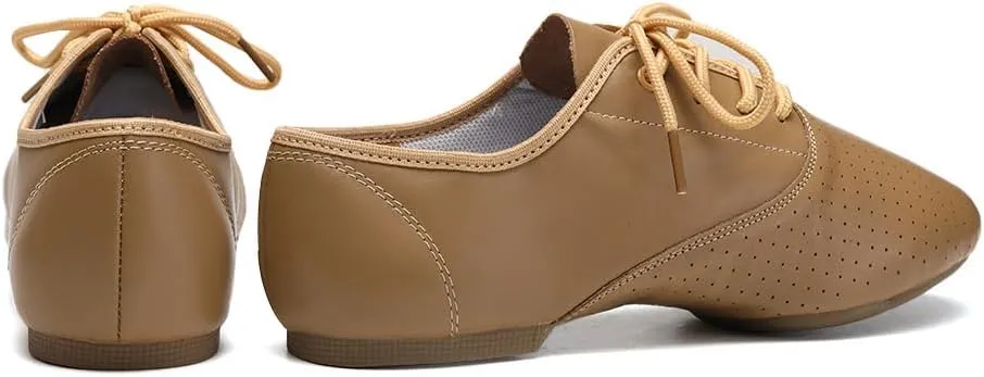 Latin Dance Practice Shoes for Women Closed Toe Lace-up Modern Salsa Tango Standard Dancing Shoes,Model RY-ZPJS-0.39" heel
