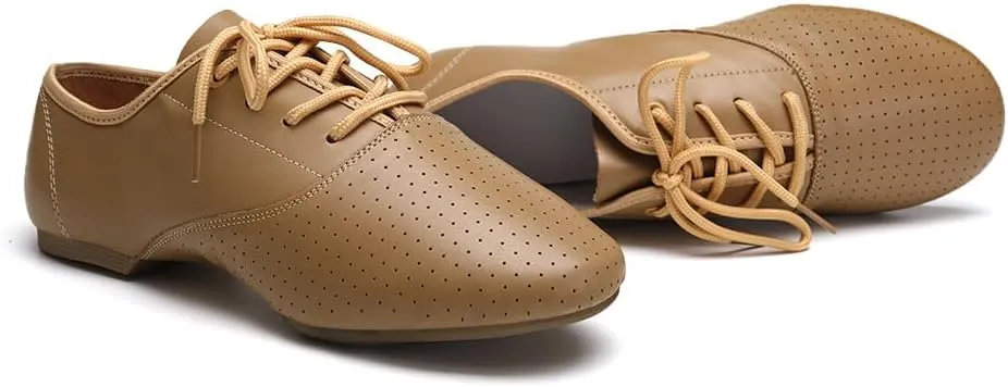 Latin Dance Practice Shoes for Women Closed Toe Lace-up Modern Salsa Tango Standard Dancing Shoes,Model RY-ZPJS-0.39" heel