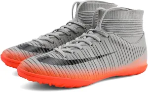 Lightweight Big Boy's Soccer Boots Indoor Youth Football Shoes Firm Ground Mens Soccer Athletic Shoes for Outdoor/Indoor/Game/Training