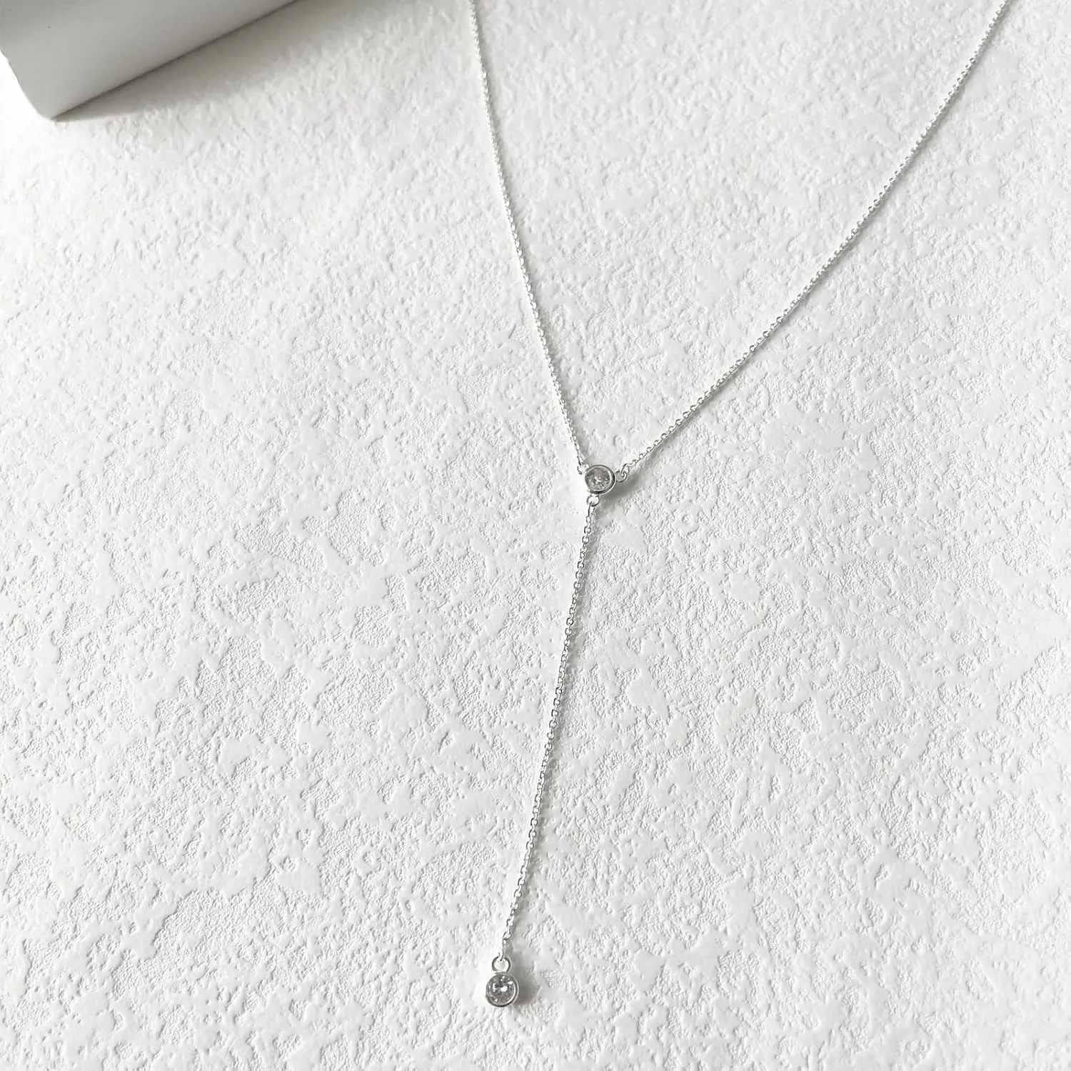 Luxval Lariat Gold Necklace for Women, Dainty Long Necklace 14k Gold Plated/Silver Y-Shaped Pendant Necklaces Trendy Beaded Chain Drop Necklaces Jewelry for Women Gifts