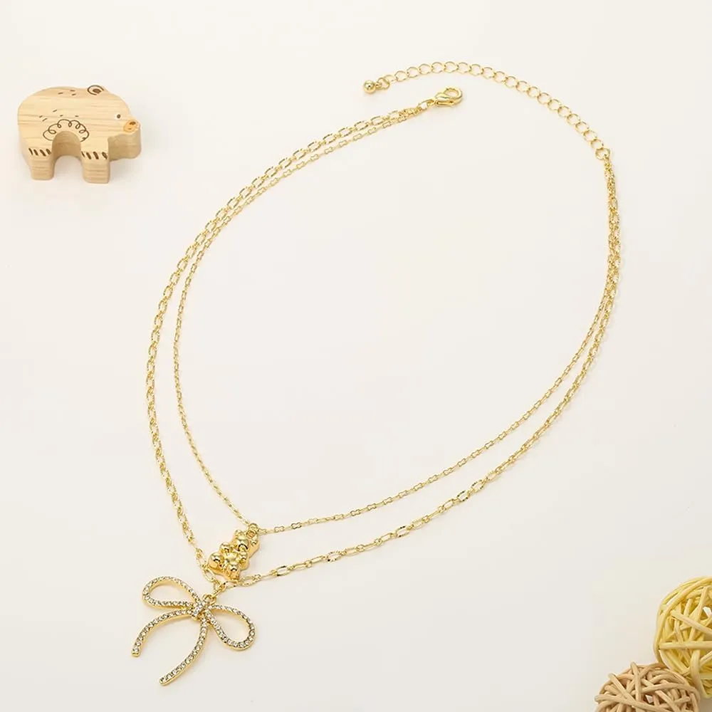 Madison Tyler Gummy Bear Necklace | Pendant Necklaces for Women | Heart Pendant Necklace | Chain Adjustable Bear Charm Necklaces for Girls Gift