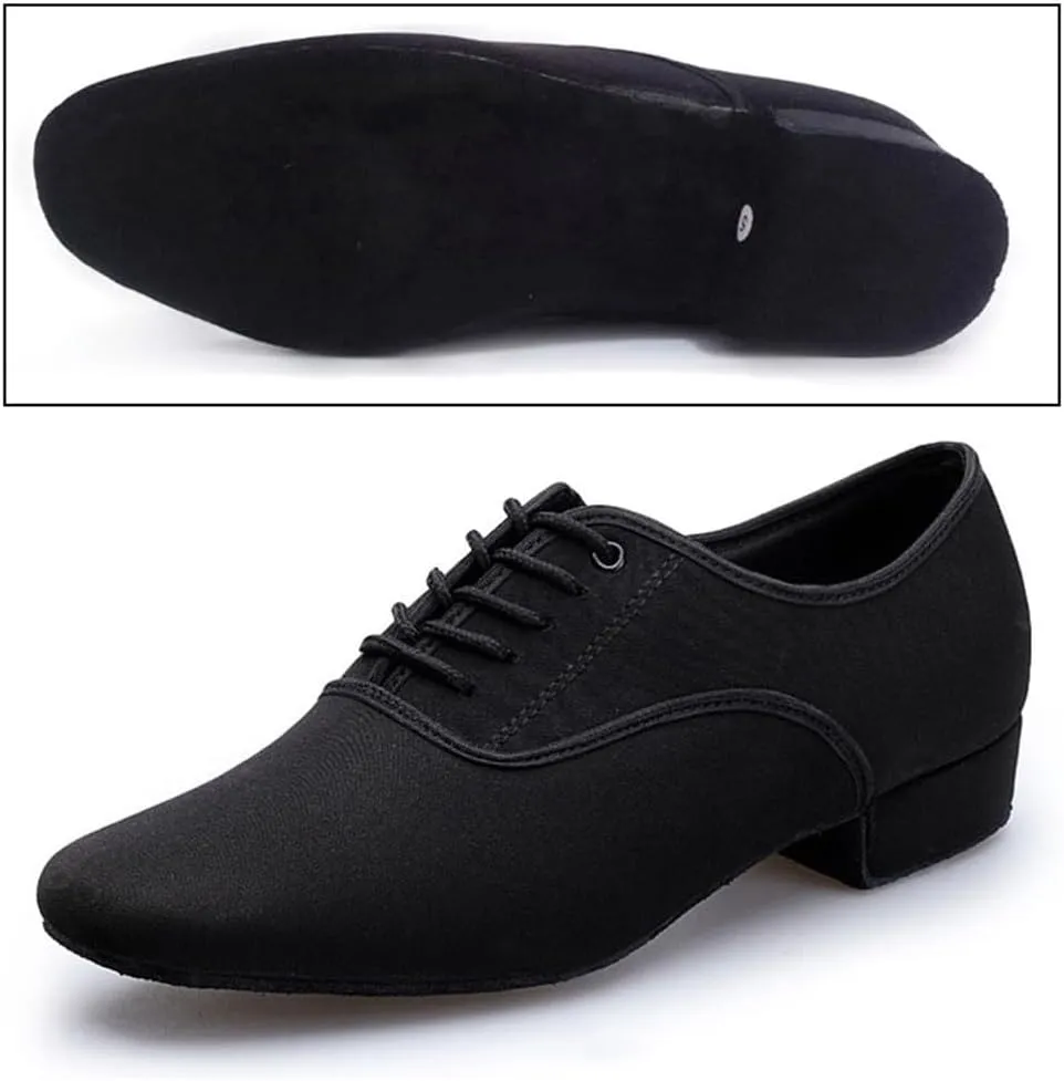 Men's Ballroom Dance Shoes 1" Heel Latin Tango Morden Rumba Shoes Dancing Shoes Breathable Practice Dance Shoes for Men