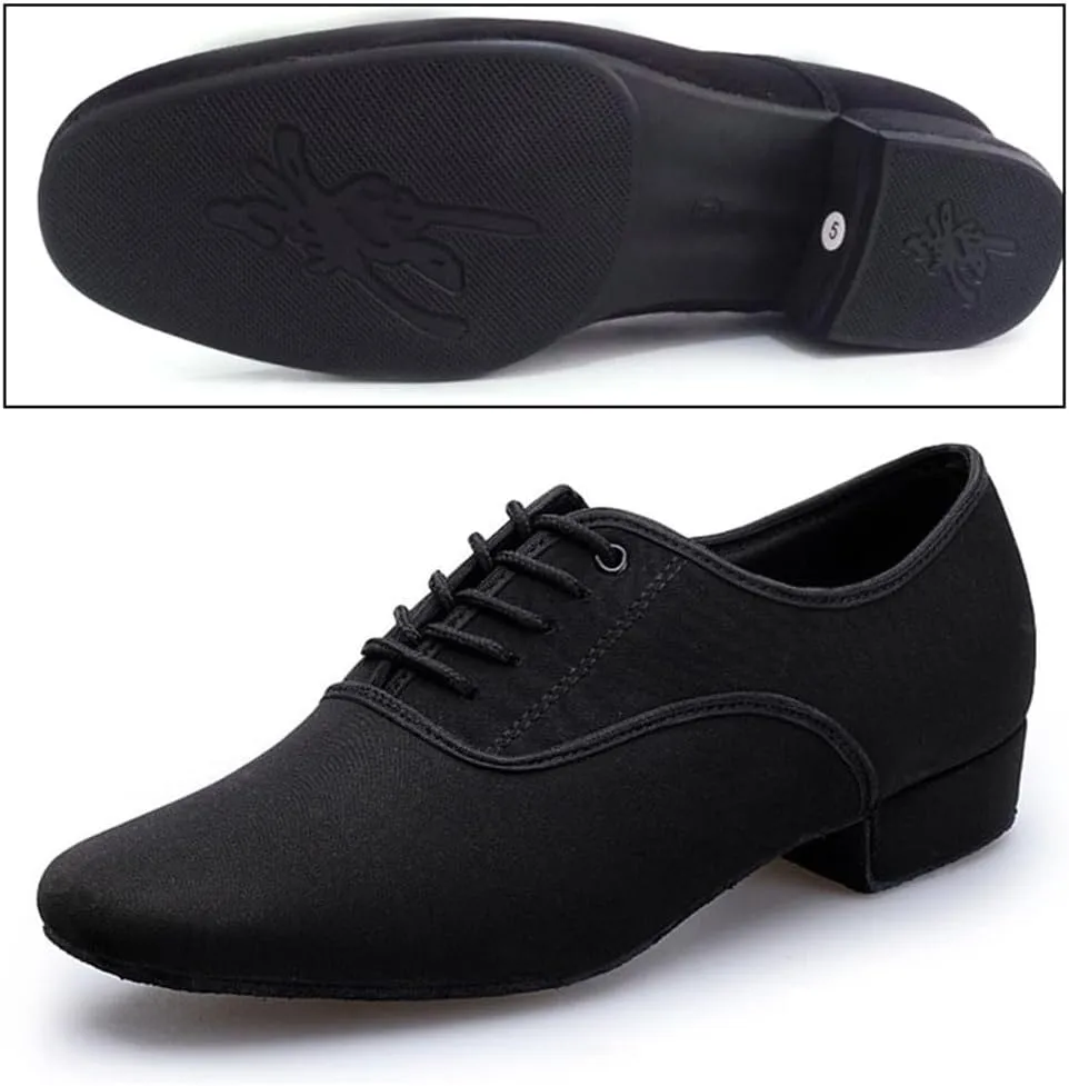 Men's Ballroom Dance Shoes 1" Heel Latin Tango Morden Rumba Shoes Dancing Shoes Breathable Practice Dance Shoes for Men