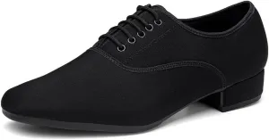 Men's Ballroom Dance Shoes, 2.5Cm/1Inchs Tango Salsa Latin Character Shoe Breathable Canvas Dancing Shoes for Men