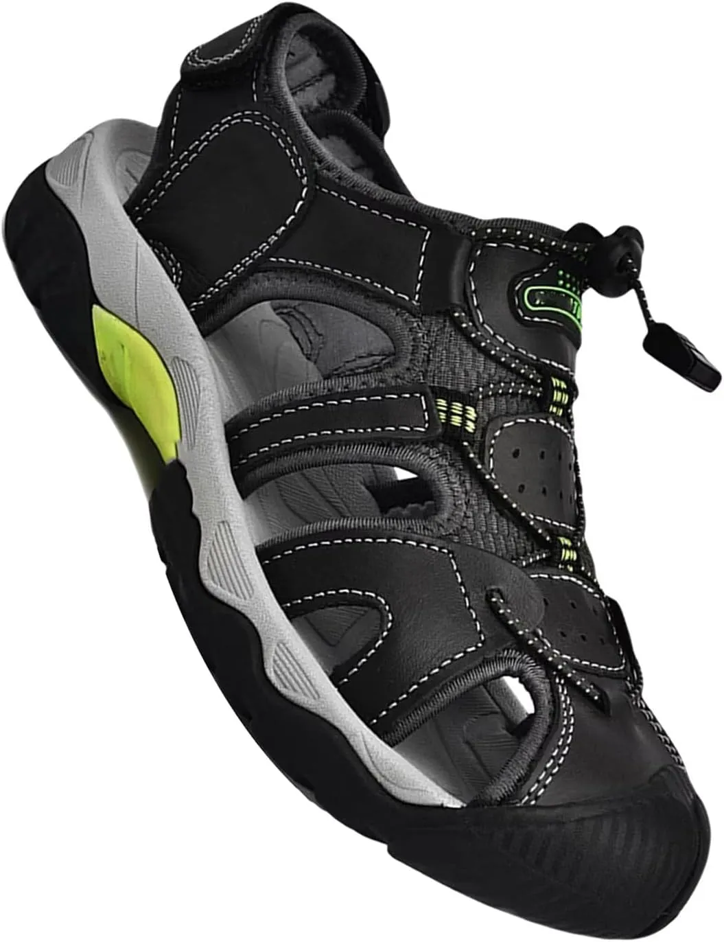 Men's Sport Sandals Closed Toe Breathable Sandals Summer Fisherman Beach Shoes Leather Sandals for Walking Hiking