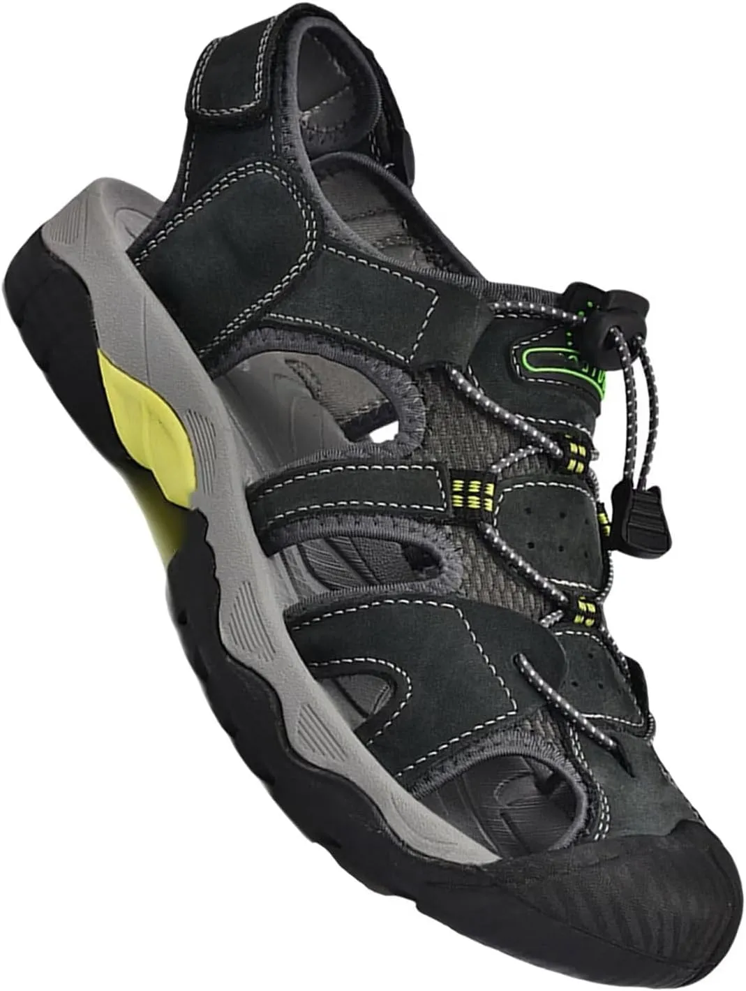 Men's Sport Sandals Closed Toe Breathable Sandals Summer Fisherman Beach Shoes Leather Sandals for Walking Hiking