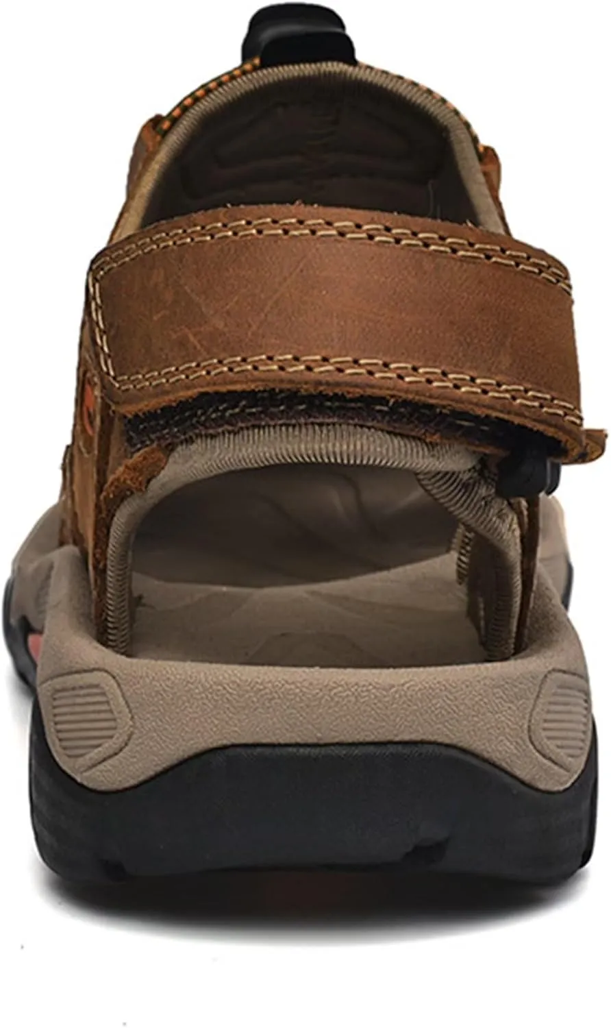 Men's Sport Sandals Closed Toe Breathable Sandals Summer Fisherman Beach Shoes Leather Sandals for Walking Hiking