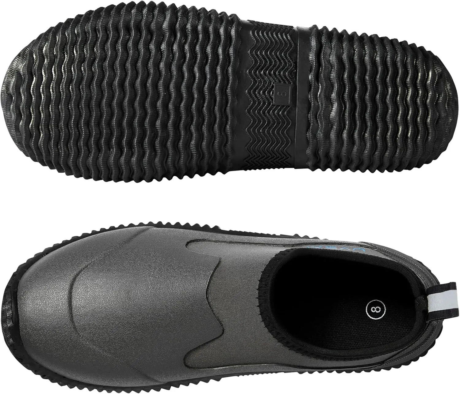 Mens Waterproof Garden Shoes Rain Boots Slip-On Footwear for Gardening Farming Camping Lawn Care Yard Work