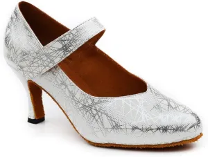 Misu Women's Closed Toe Suede Sole Latin Salsa Tango Practice Ballroom Dance Shoes with 2.7" Heel