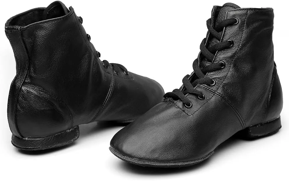 MSMAX Leather Jazz Dance Shoes Ballet Practice Performa Sneakers for Kids
