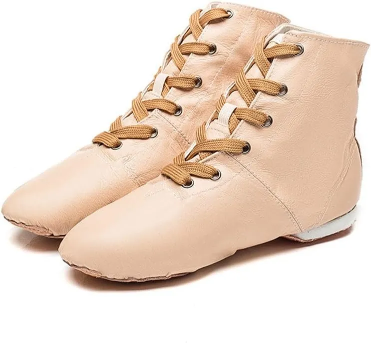 MSMAX Women Jazz Dance Sneakers Lace up Gymnastic Ankle Boots for Men