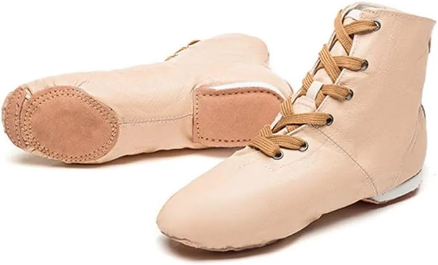 MSMAX Women Jazz Dance Sneakers Lace up Gymnastic Ankle Boots for Men