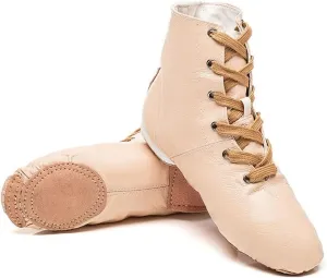 MSMAX Women Jazz Dance Sneakers Lace up Gymnastic Ankle Boots for Men