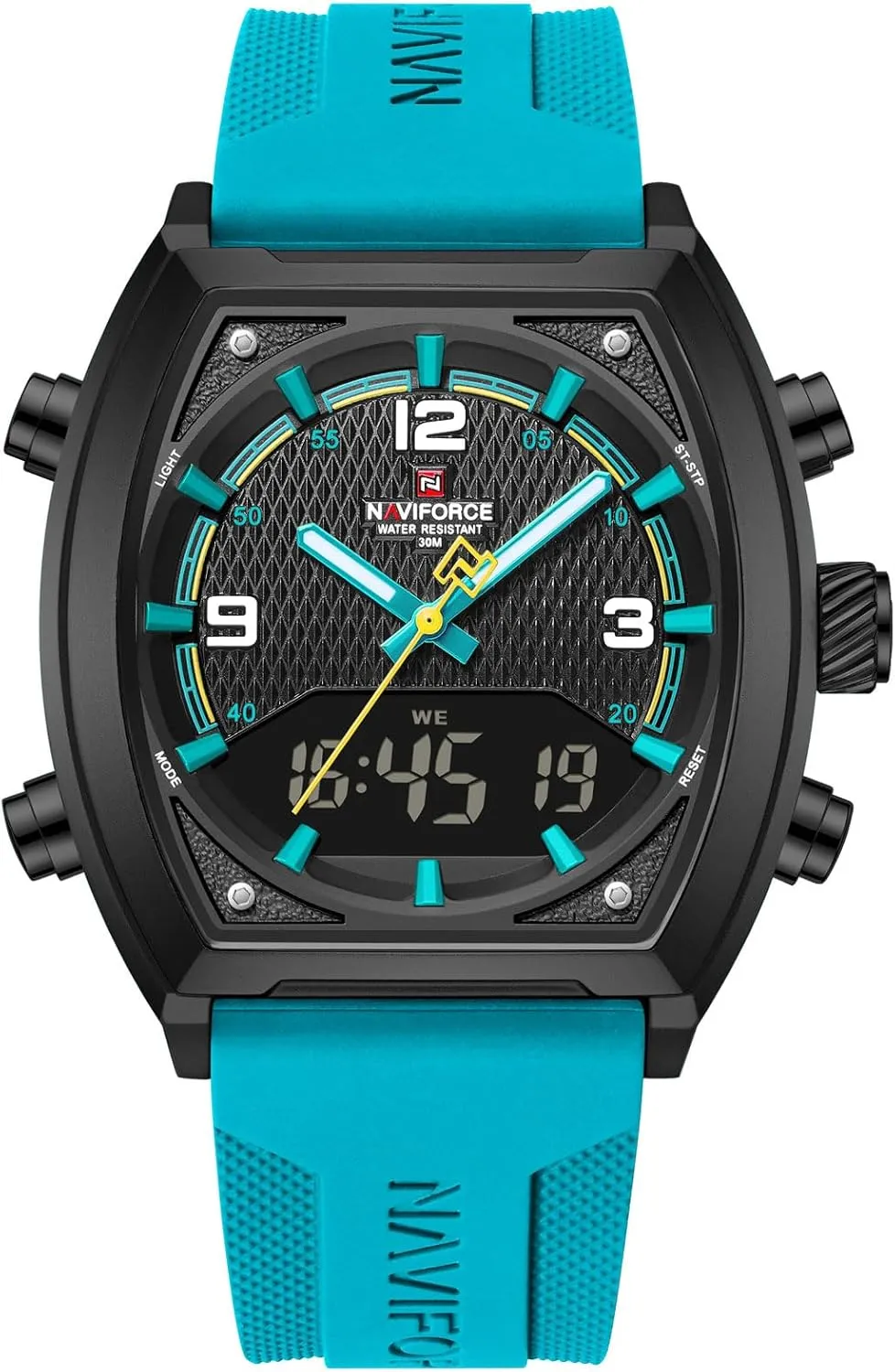 NAVIFORCE Fashion Business Mens Watches,Multifunctional Dual Display Waterproof Wristwatch,Gift Watch for Men
