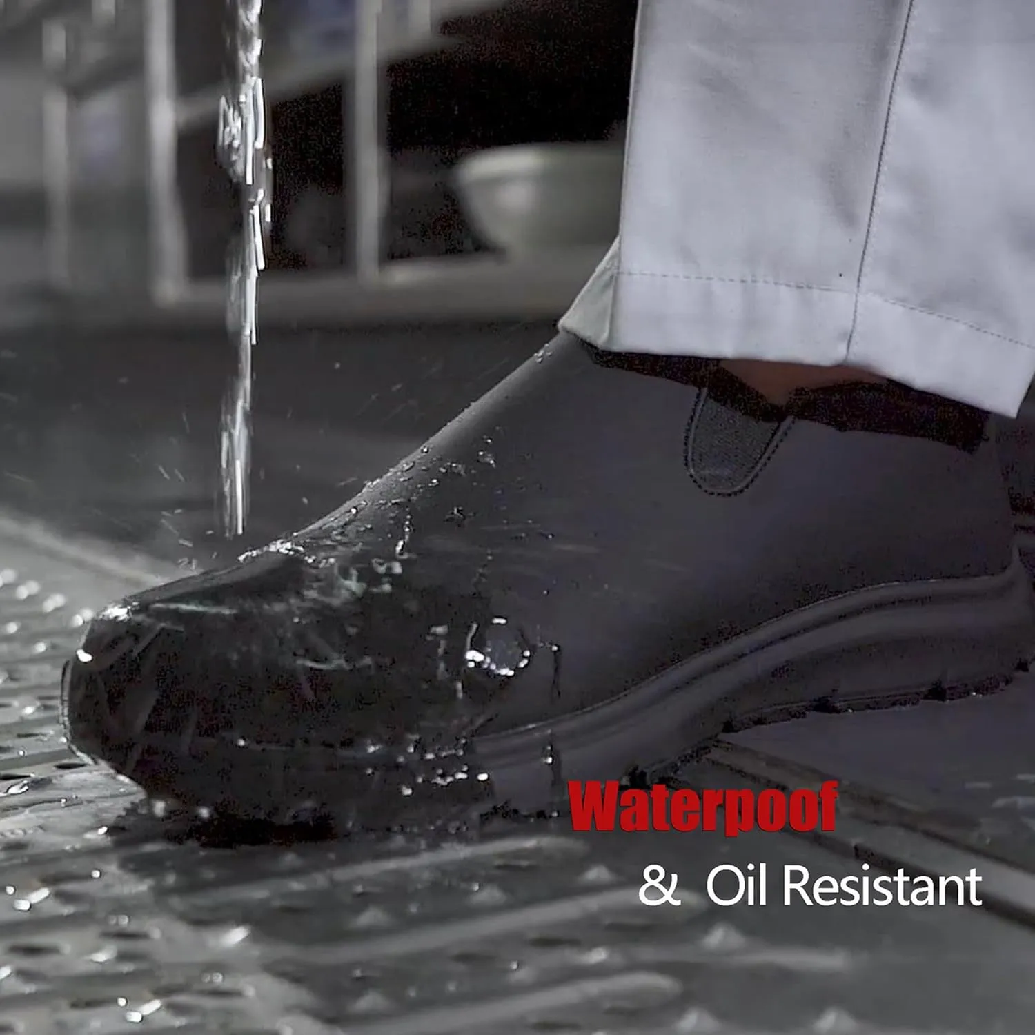 Non Slip Work Shoes for Men WomenWaterproof & Oil Resistant Chef Food Service Shoe Zapatos de Trabajo para