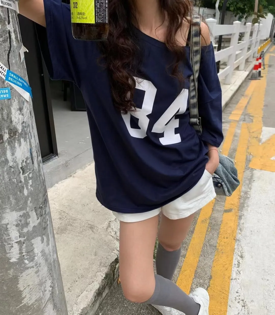 Off The Shoulder Tops for Women Short Sleeve Y2K Jersey Number Graphic Oversized Tshirts E-Girl Tees