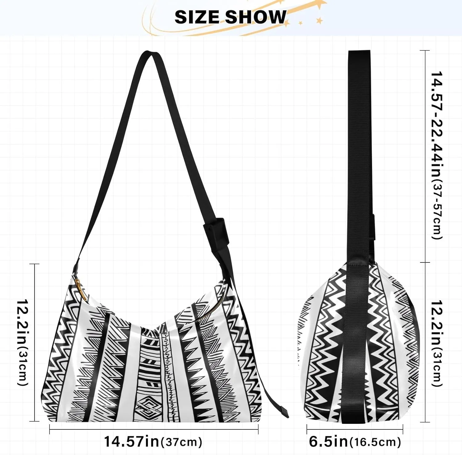 Oldstyle African Textile Leather Shoulder Bag, Lightweight Shoulder Hobo Bag, Long Shoulder Bag Women