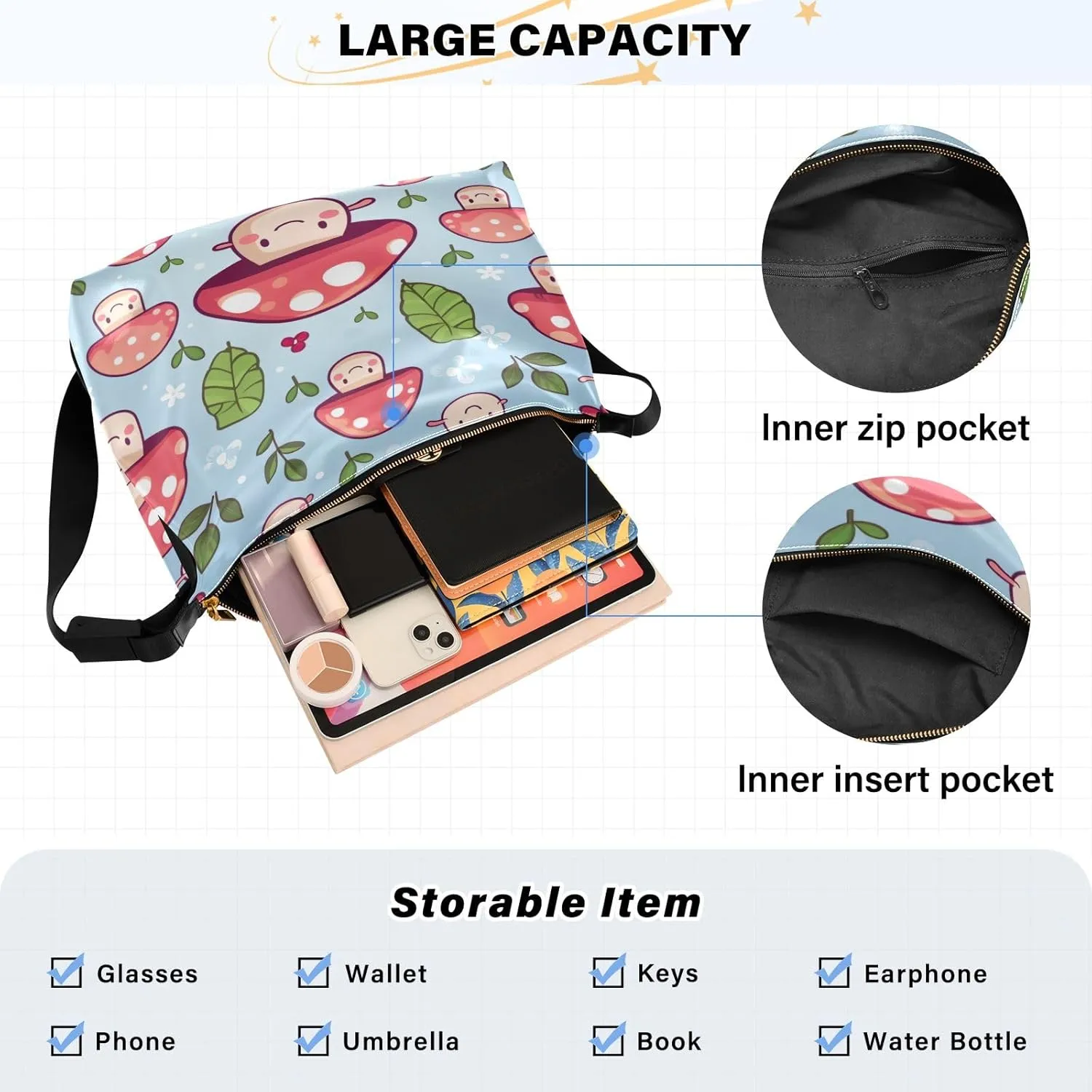 Oldstyle African Textile Leather Shoulder Bag, Lightweight Shoulder Hobo Bag, Long Shoulder Bag Women
