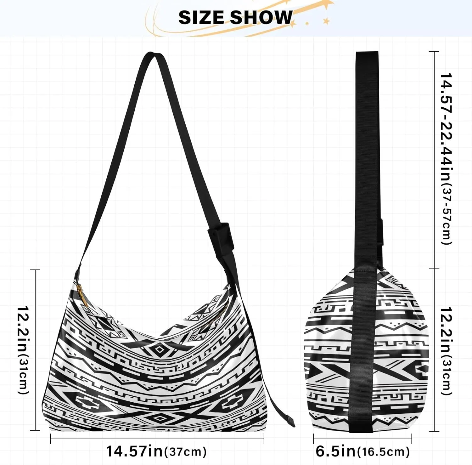 Oldstyle African Textile Leather Shoulder Bag, Lightweight Shoulder Hobo Bag, Long Shoulder Bag Women