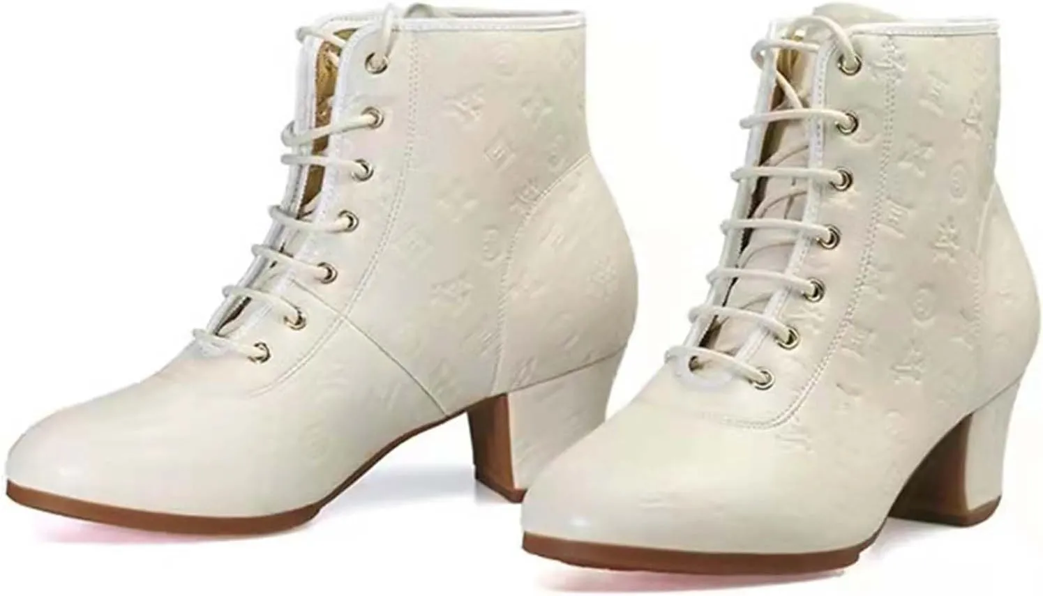 ONAIC Jazz Boots for Womens Leather Dance Boots Ballroom Dance Shoes Salsa Tango Sneakers