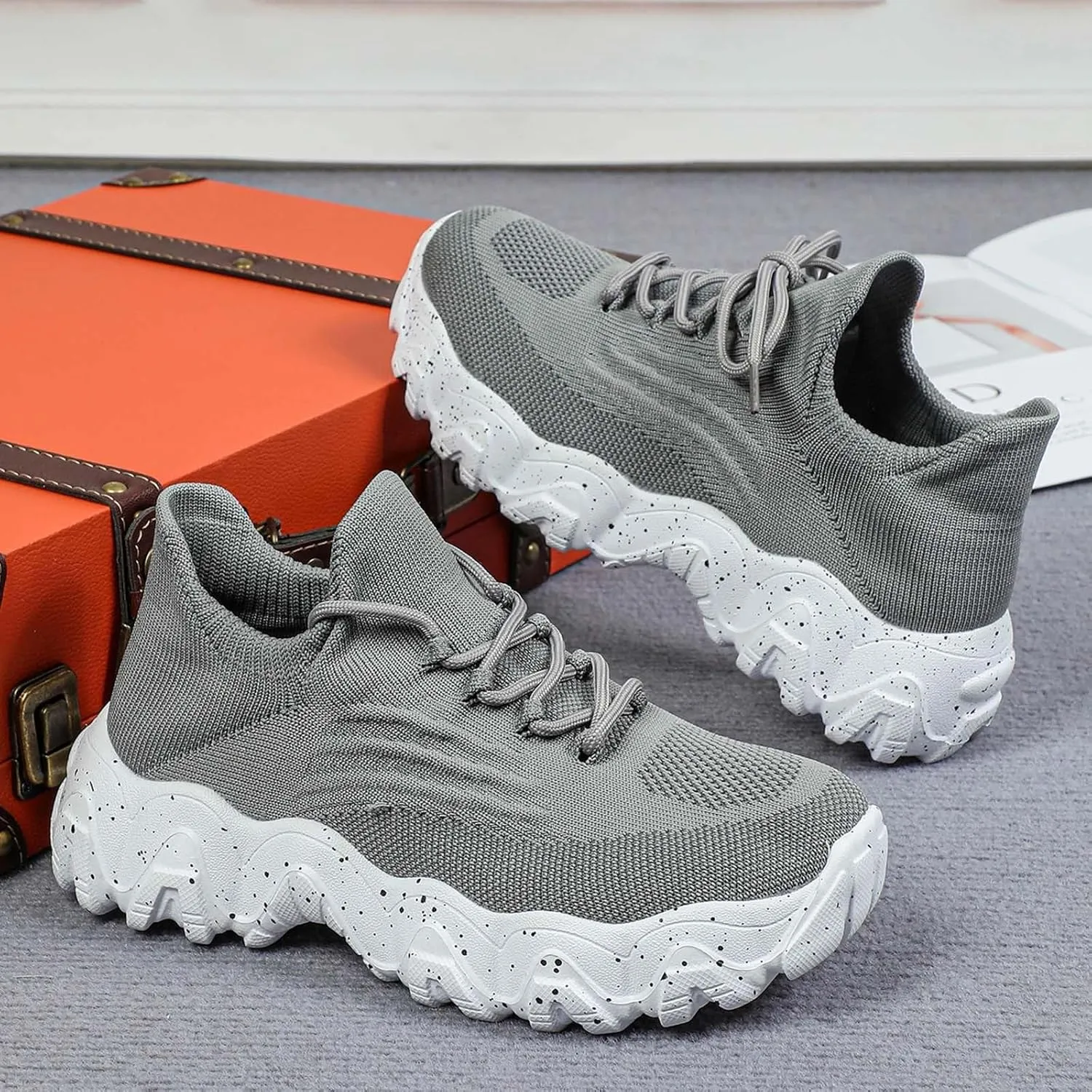 Ortho Pro Womens Classic, Mesh Breathable Non-Slip Lightweight Walking Shoes with Arch Support Slip On Sneakers