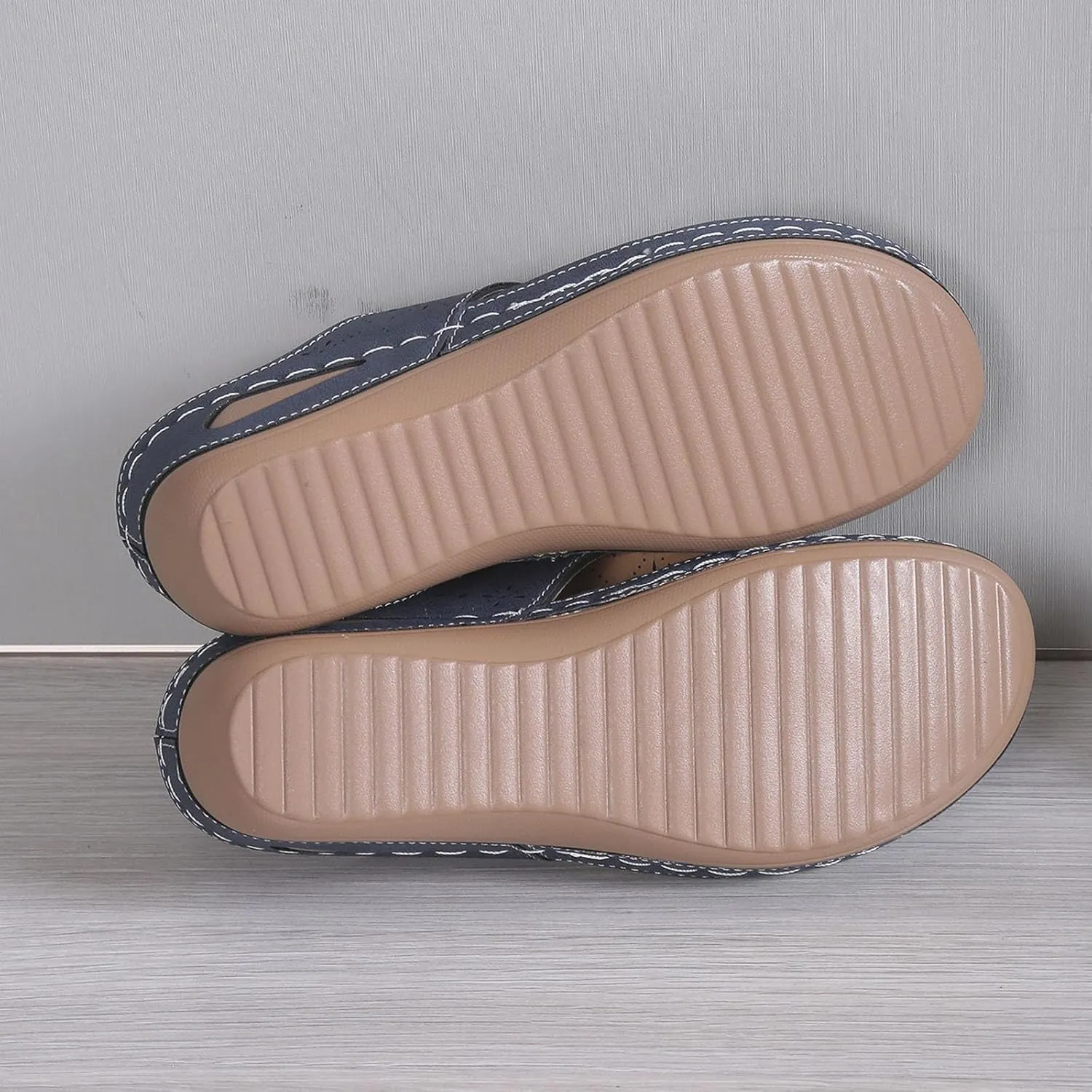 Orthopedic Flip Flops Women Arch Support Summer Slip On Wedge Slippers Comfortable Open Toe Thong Sandal Wide Width Beach Slides