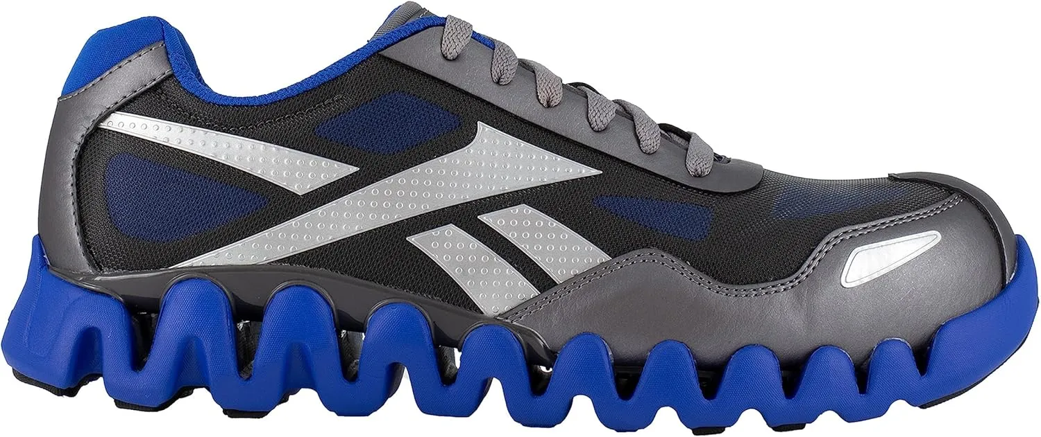 Reebok Men's Rb3016 Zig Pulse Work Safety Composite Toe Shoe Black and Red