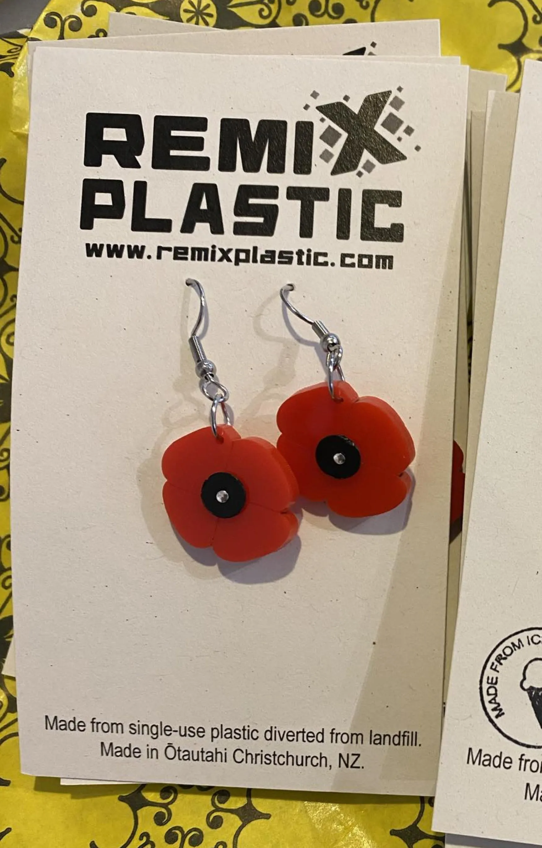 Remix Plastic Poppy Earrings