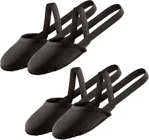 SANGEESON Half Sole Dance Shoes - Stretchy Canvas Pirouette Shoes for Ballet, Lyrical, Modern, Jazz Dance, and Contemporary