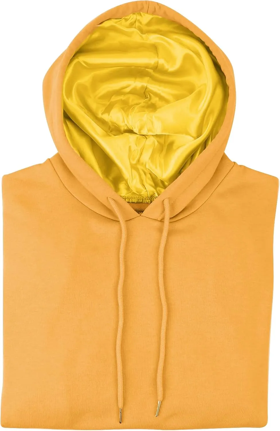 Satin Lined Hoodie Women's Casual Long Sleeve Satin Pullover Hoodie Sweatshirt Tops