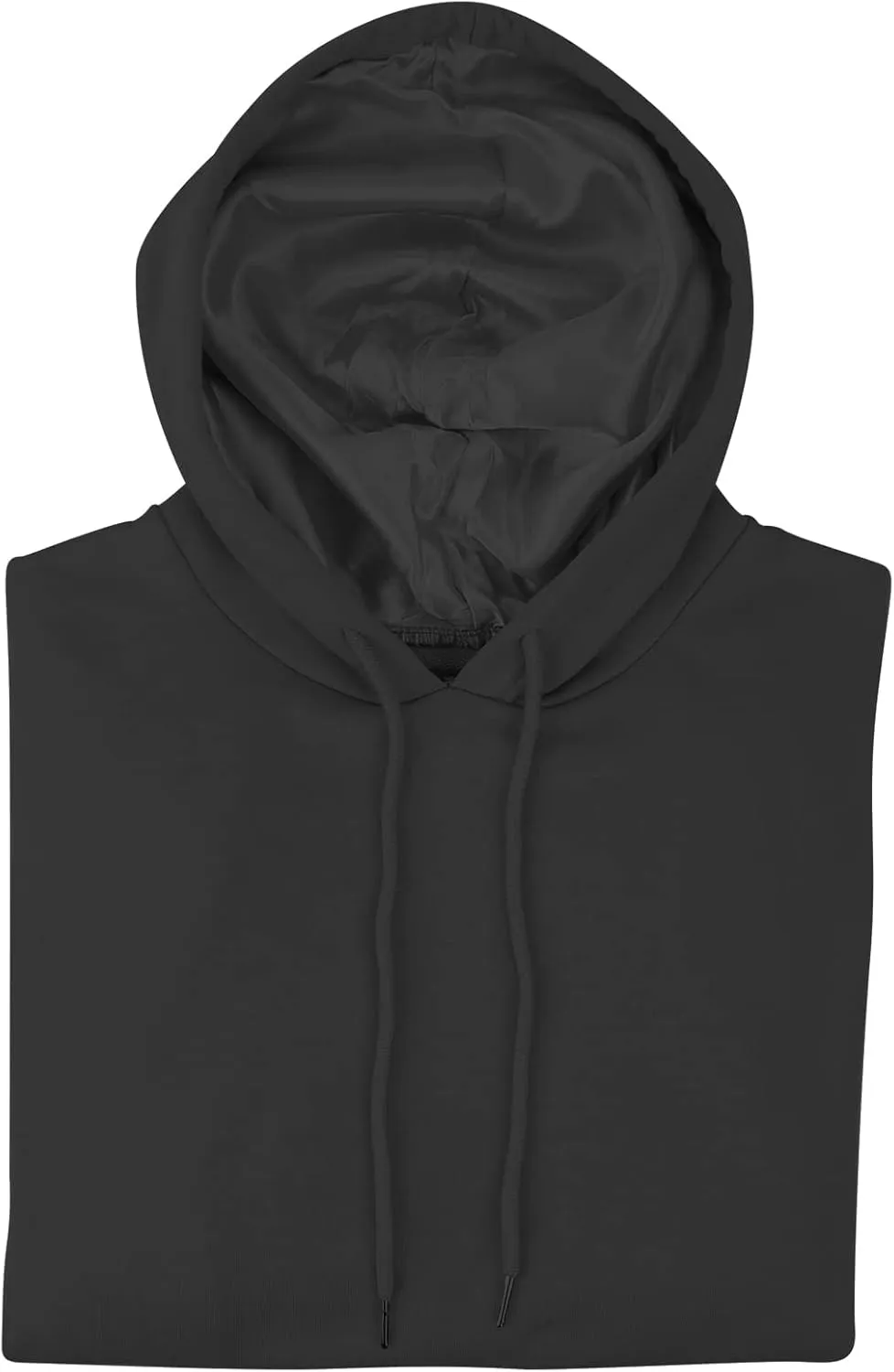 Satin Lined Hoodie Women's Casual Long Sleeve Satin Pullover Hoodie Sweatshirt Tops
