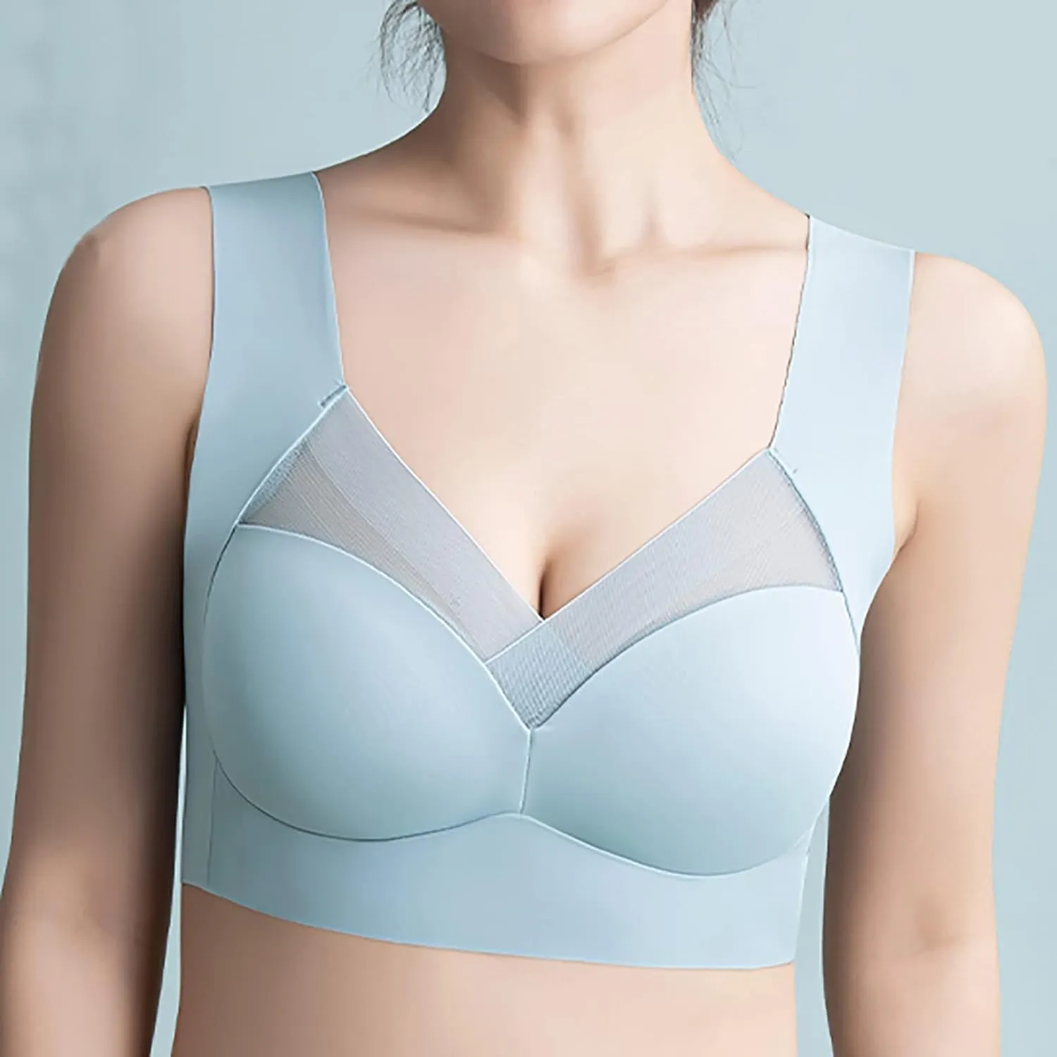 Seamless Sexy Push Up Bras for Older Women Wireless Forme Posture Correcting Sports Bra with Support Bra Seniors 2025